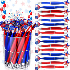 48 Pieces American Flag Pens Independence Day Pens Patriotic Day Ballpoint Pens  picture