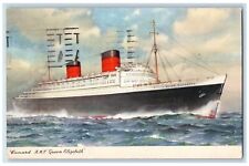 1959 Cunard R.M.P. Queen Ship Elizabeth Southampton Paquebot Vintage Postcard picture