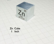 1pcs 1inch Zn 99.99% Zinc Metal Cube Pure for Element Collection 1 in 115g Cube picture