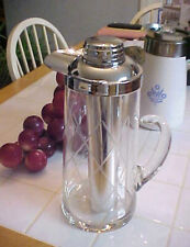 Vintage Retro MCM Chillit-Pitcher, Large 2 Qt. Glass Pitcher w Ice Tube Gilley picture