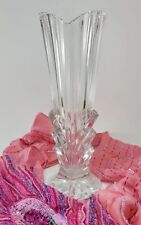 Vintage Crystal Vase Art Deco Inspired with Heart Shape at Top with Square Base picture