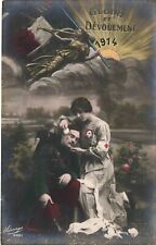 RPPC WWI Red Cross Nurse Helps Soldier Fantasy Angel #3001 Propaganda Postcard picture