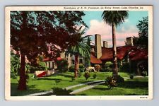 Lake Charles LA-Louisiana, Residence Of A O Fontenot, Vintage c1944 Postcard picture