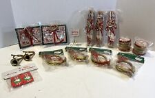 VTG Lot/15 Musical Brass CHRISTMAS ORNAMENTS Decorations: French Horns Scrolls + picture