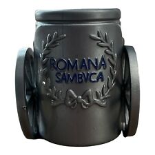 NEW Romana Sambuca Plastic SILVER Shot Glass ROMAN CHARIOT Pull Back Sambvca picture