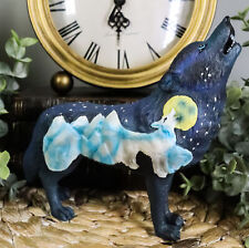 Starry Nights Native Tribal Howling Wolf Totem Spirit Figurine Collection 6.25