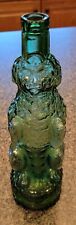 Vintage POODLE Green Teal GLASS Dog DECANTER picture