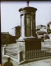 Lysikrates monument, Athens, Greece, Vintage Magic Lantern Glass Photo Slide picture