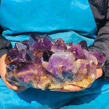 10.78LB Natural Amethyst quartz cluster crystal specimen mineral point Healing picture