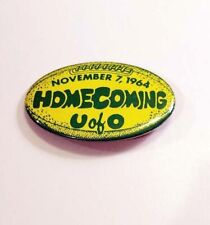 VTG 1964 University of Oregon Homecoming 3x2 Pinback Pin Button picture