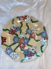Chinese Floral Chintz Hand Painted Catchall Bowl NORA FENTON picture
