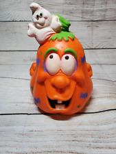Vtg Dan Dee Squishy Foam Pumpkin Head/Ghost Halloween 1989 Jack O Lantern picture