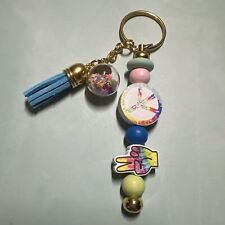 Flower Power Beadable Keychain  picture