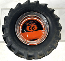 Phillips 66 Tire Ashtray Vintage Farm Service Deep Cleat picture