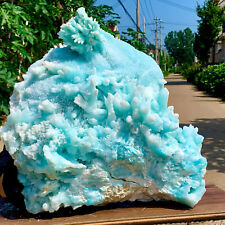 79.6LB Natural blue texture stone crystal, Heteropolar of Chinese blue aragonite picture
