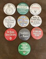 Lot Of 10 Miscellaneous Pizza Hut Buttons Pinbacks G picture