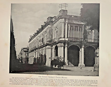 1898 Vintage Illustration Captain General's Palace Havana Cuba picture
