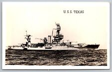 U.S.S. Texas Naval Ship. Real Photo Postcard. RPPC picture