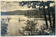 Camp Billings Fairlee Lake. Vermont Real Photo Postcard. VT RPPC H.W. Richardson picture