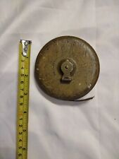 ANTIQUE TOOL -Vintage Lufkin 50ft Cloth Tape Measure Missing Last 3 Inches picture