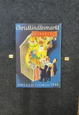 1961 German Christmas Celebration – Original Vintage Holiday Art 33 X 23 picture