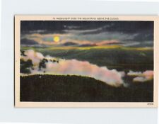Postcard Moonlight Over The Mountains Above The Clouds picture