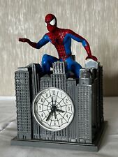 Vintage 2002 Marvel Spider-Man Alarm Clock-Tek Time,Plays Theme Song,Shelf Decor picture