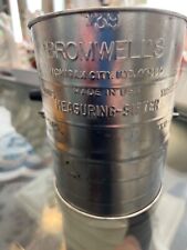 Vintage Bromwell’s Metal 3 Cup Measuring Flour Sifter Crank Handle picture