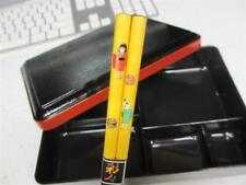 BENTO BOX yellow kimono kids CHOPSTICKS lid boxes NEW obento banto haku JAPAN picture