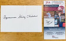 Shirley Chisholm Signed Autographed 3.5 x 5.5 Card JSA Certified Congresswoman picture