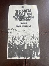 The Great March On Washington, 25th Anniversary Press credentials- 1988 picture