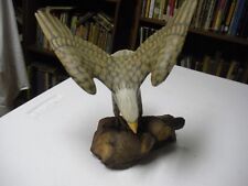 Extraordinary Signed Hand carved &  hand paited Eagle On A Wood Stand picture