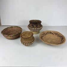 Vintage Botswana South Africa Basket Collection- 4 Pieces - Beautiful picture