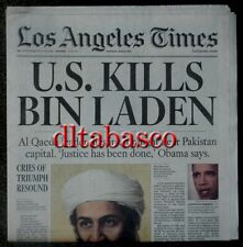 US Kills Bin Laden LA Los Angeles Times Newspaper May 2011 Osama Killed/Dead picture