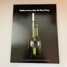 1981 Faberge Brut Cologne Print Ad Original Vintage Make Every Day His Brut Day picture