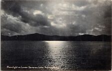 Moonlight Lower Saranac Lake Adirondacks Antique Postcard UNP Unused UDB Germany picture