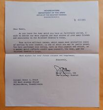 Joe Lambert (d. 1979) Signed 1963 Letter - Army WWII Veteran, Purple Heart picture