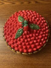 Vintage Strawberry Pie Plate & Lid picture