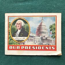 Alka Seltzer Dr Miles Nervine Our Presidents Advertising Booklet Mailer ca 1934 picture