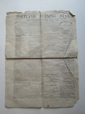 1866 PORTLAND EVENING STAR, JULY 7, GREAT PORTLAND FIRE WAS JULY 4 1866, STORIES picture