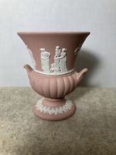 Wedgwood Jasperware Small Pink Double Handled Vase/Urn [3 5/8