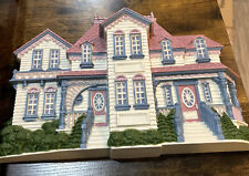 Vtg Burwood 12”Victorian Mansion House Plastic Wall Hanging Decor Pink 2921 USA picture