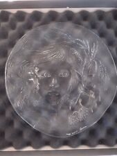 Crystal Maiden 1979 Spring Strawberry Season Crystal Plate Jose Gama Diniz picture