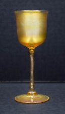 Tiffany Gold Favrille Small Wine Glass, Signed L.C.T. Circa 1920 picture