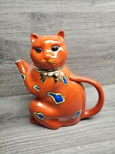 Vintage Gold Castle Chikusa China Teapot Cat, Hand Painted picture