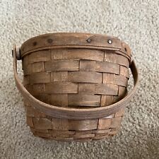 2004 LONGABERGER SMALL ROUND BASKET with HANDLE - 5