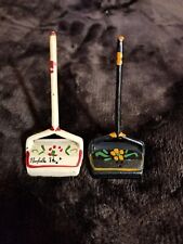 Vintage Cast Iron Sweeper Salt and Pepper Shakers Norfolk VA Hand Painted picture