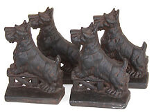 4 Four Levenger Cast Iron Scottish Terrier Bookends (2 pairs total) picture