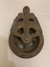 Antique Primitive Myers? H-98 Cast Iron Barn Farm Pulley For Porter Trolley ￼ picture