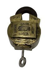 Vintage Padlock - 1958 Patent 12203 -  Hardave Padlock Factory Aligarh With Key picture